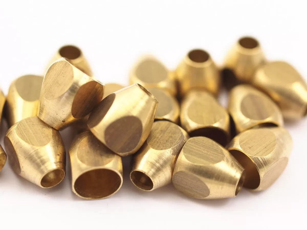 12 Raw Brass Industrial Drop Tubes, Spacer Beads, End Beads, Findings (10x8 Mm) D0080