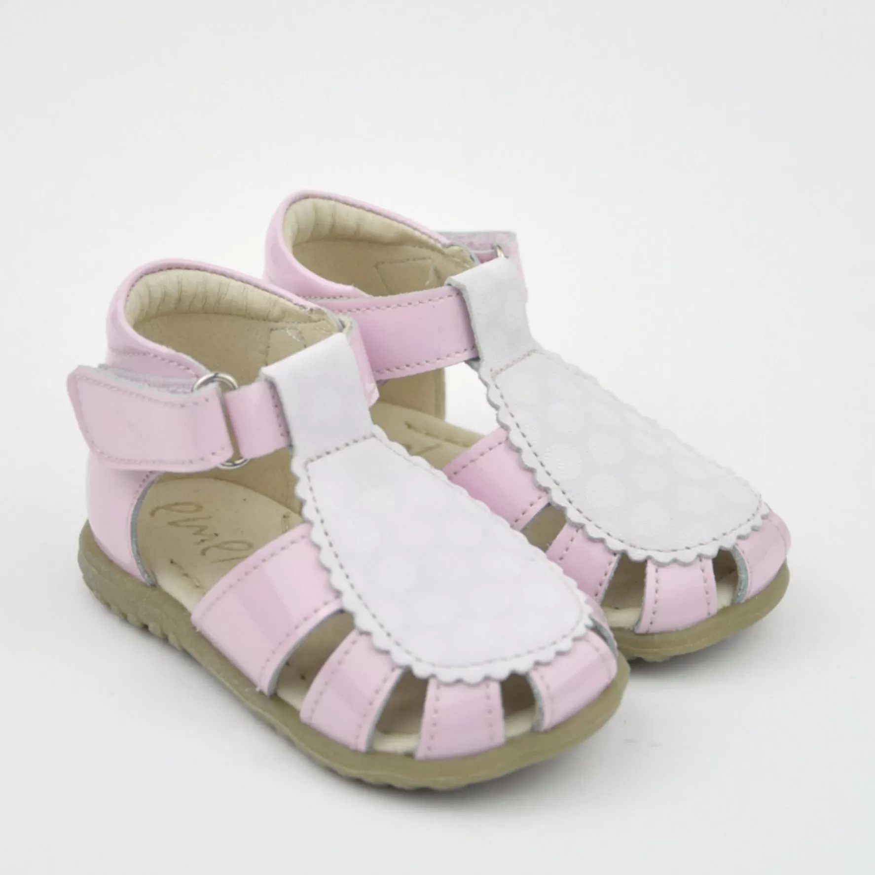 (1214B) Emel patent pink closed sandals