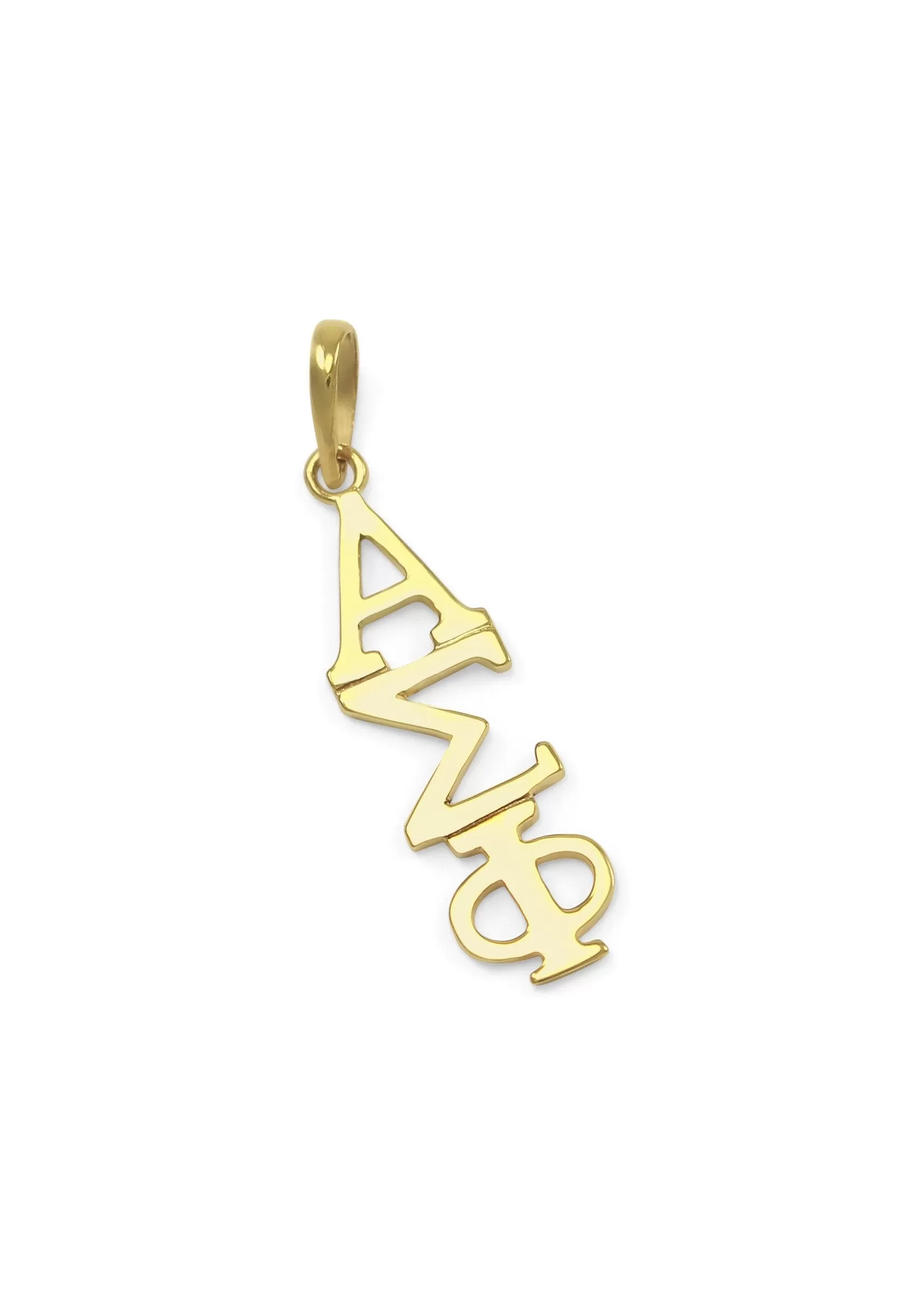 14k Solid Gold Alpha Sigma Phi Lavaliere