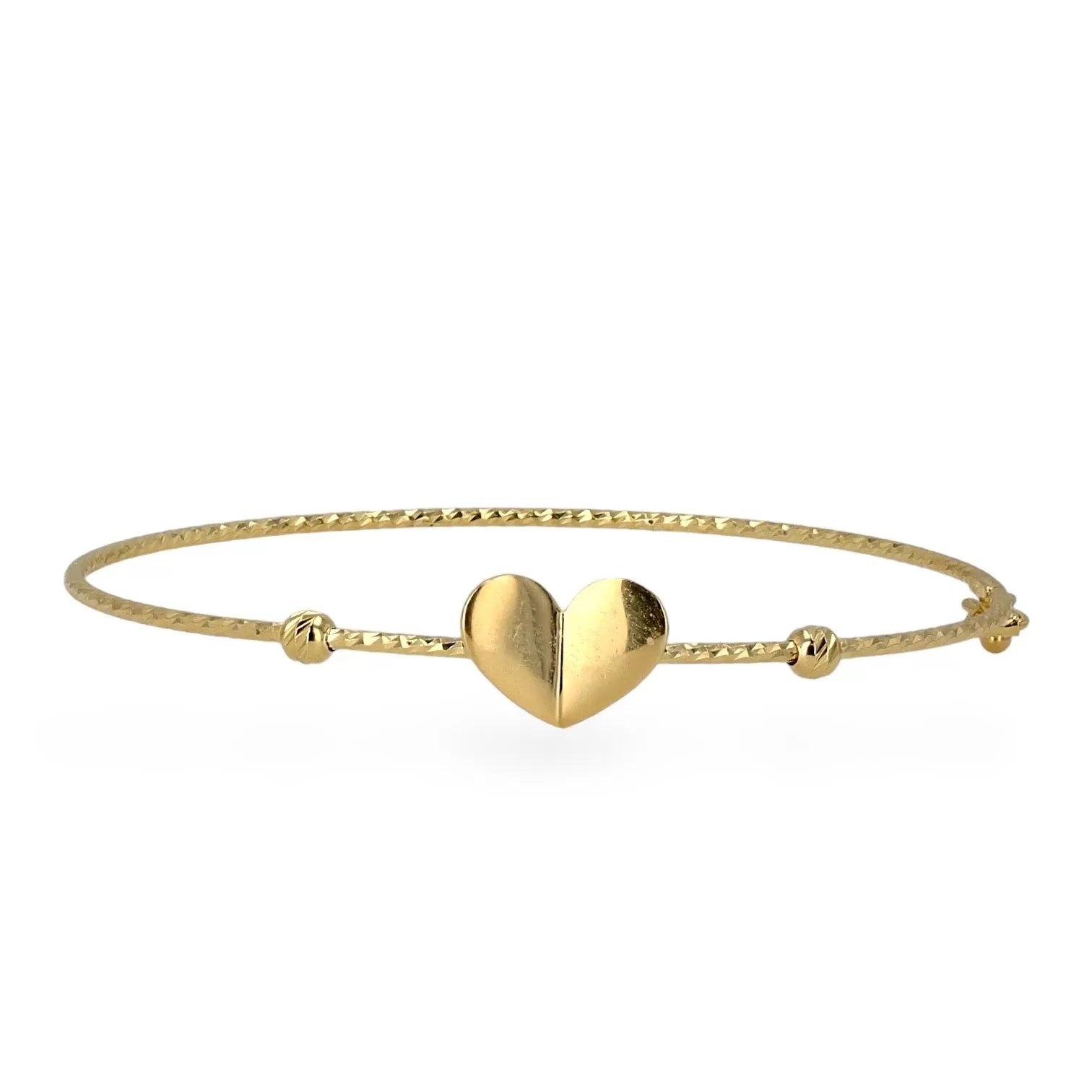 14K Yellow gold baby heart bracelet