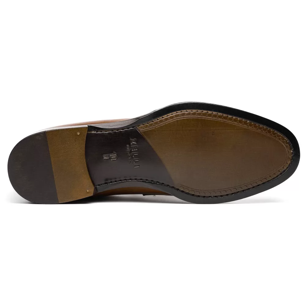 15-200-NIC ROMA Calfskin Penny Loafer, Nicotine