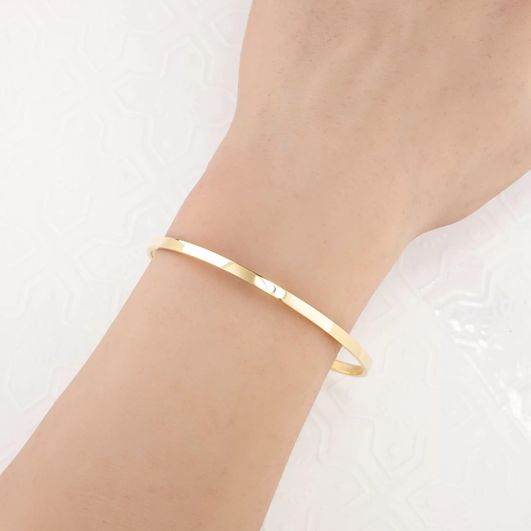 3mm Gold Bangle Bracelet