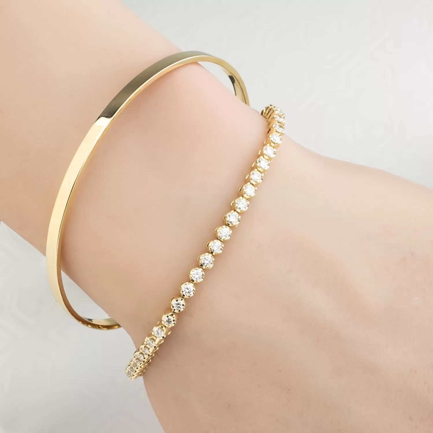 3mm Gold Bangle Bracelet