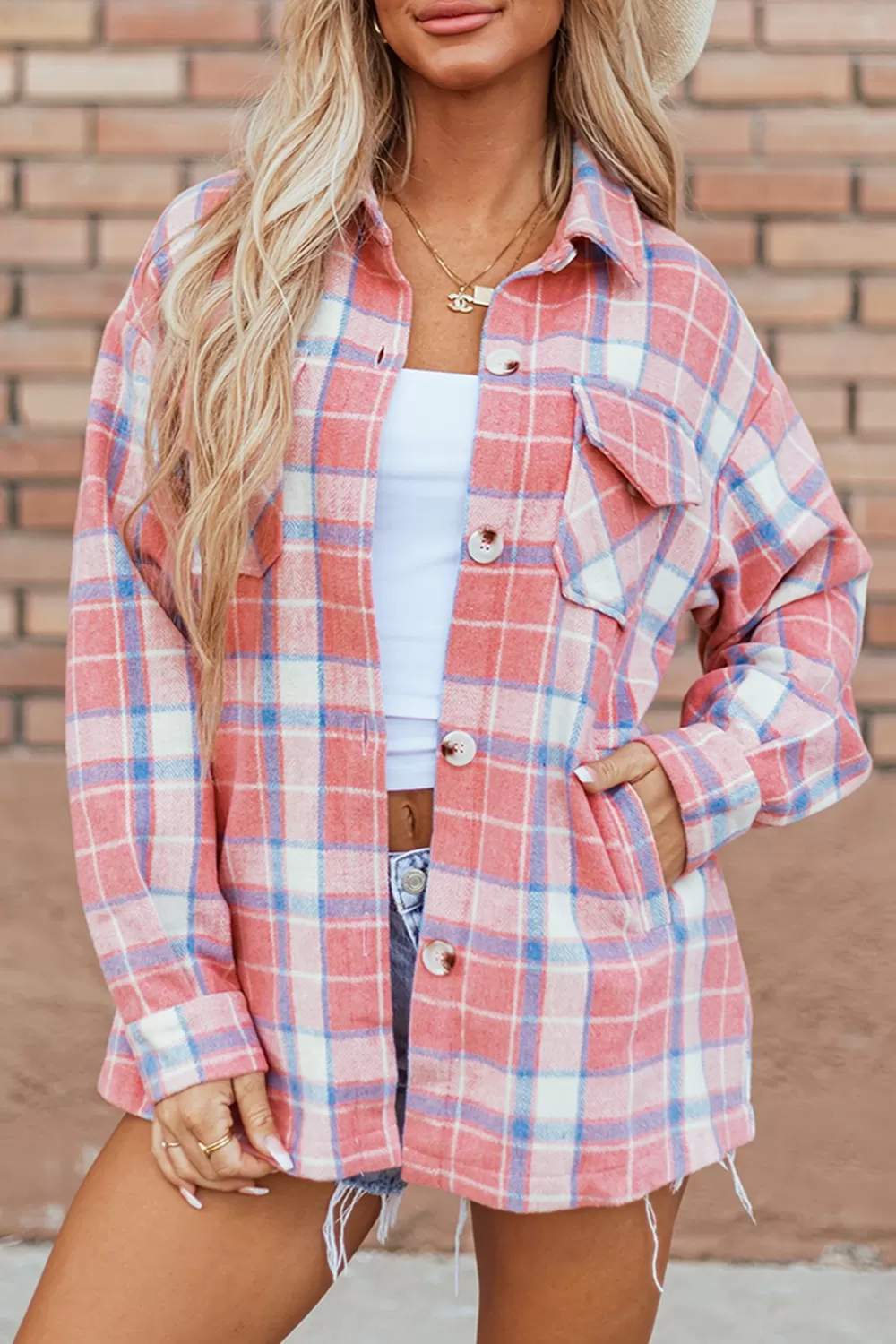 A Little Bit Country Plaid Shacket