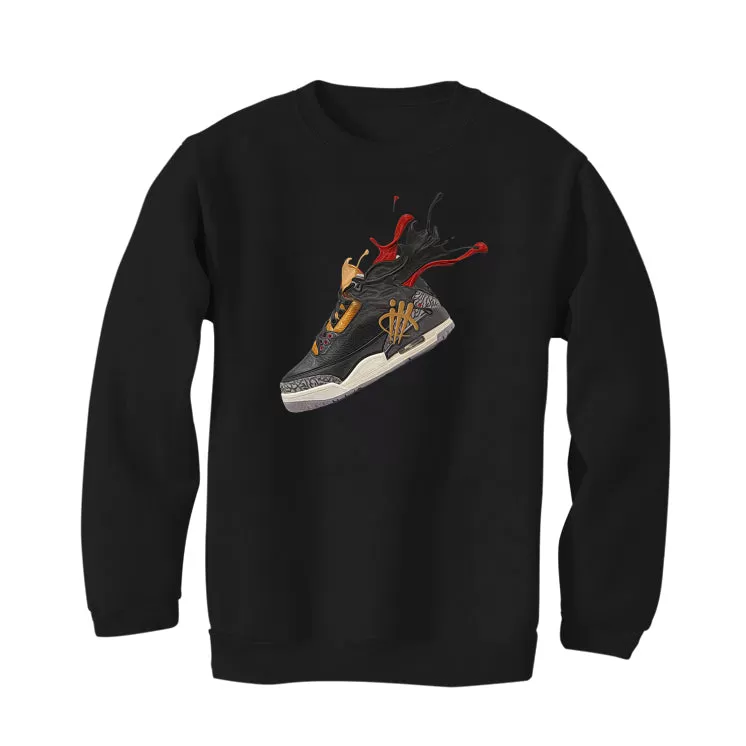 Air Jordan 3 "Black Gold" 2022 Black T-Shirt (SPLASH 3)