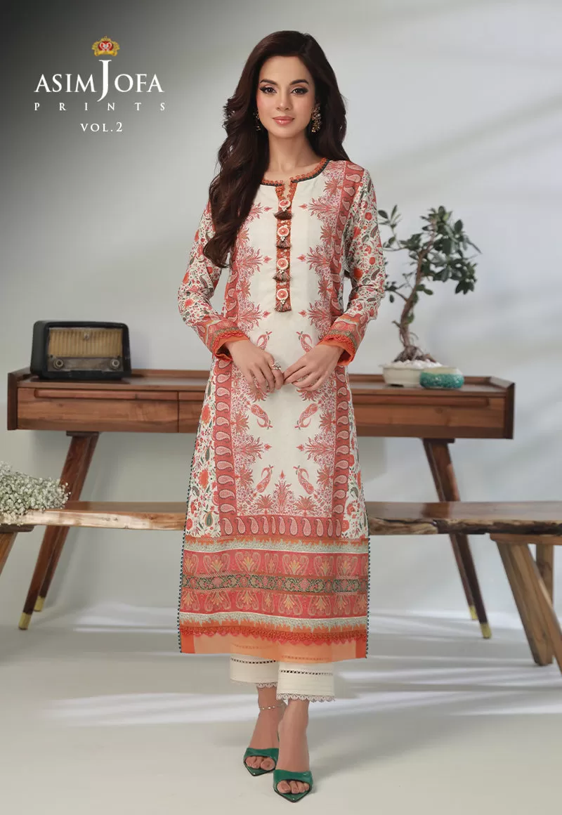 AJBP-52 PRINTED LAWN 2 PCS