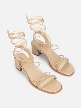 Alohas Sophie Corn Vegan Sand Strappy Sandals - Corn