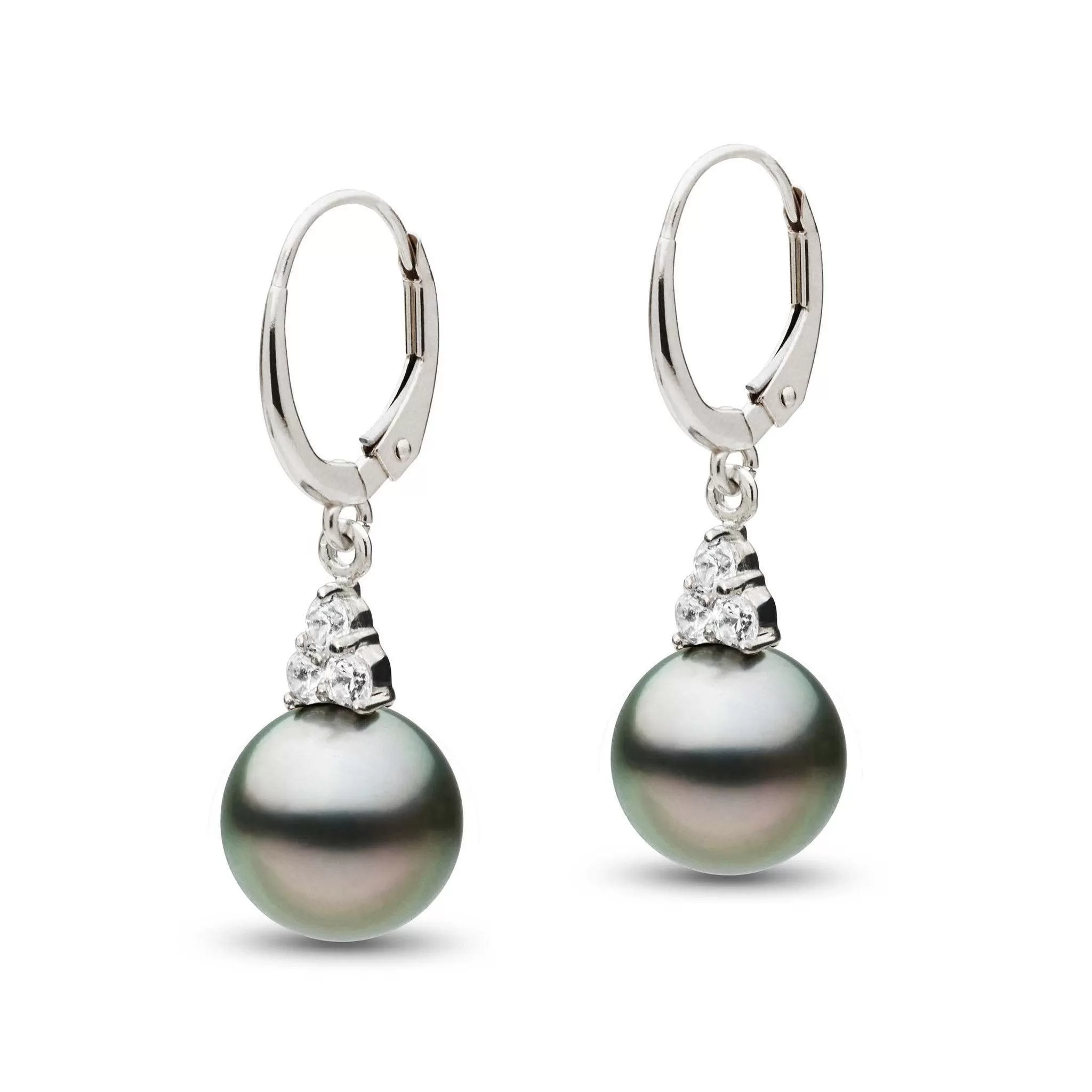 Always Collection Tahitian 9.0-10.0 mm Pearl and Diamond Earrings