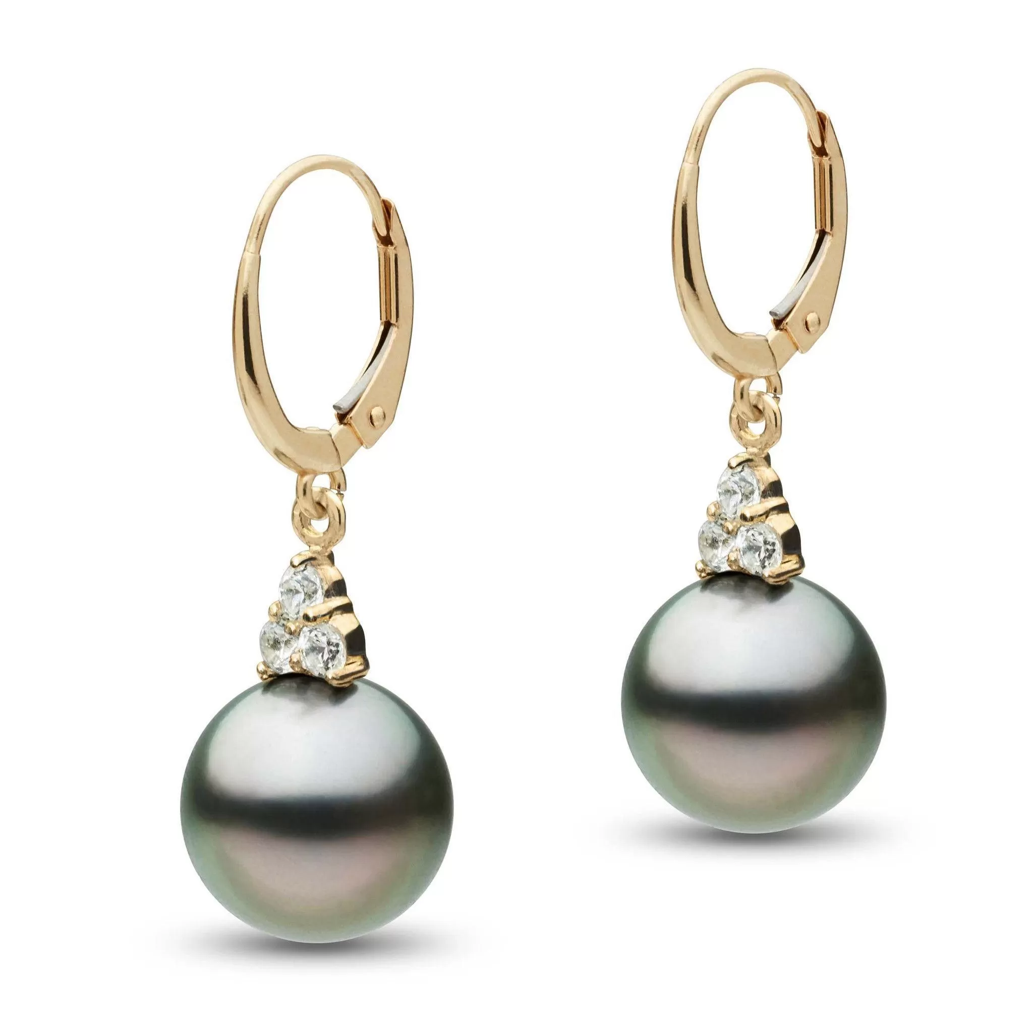 Always Collection Tahitian 9.0-10.0 mm Pearl and Diamond Earrings