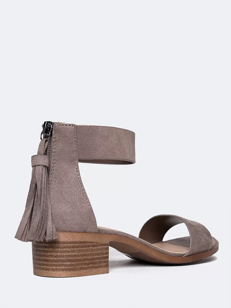 Ankle Strap Block Heel Sandal