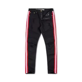 Argonaut Nations Moto Stripe Jeans Black