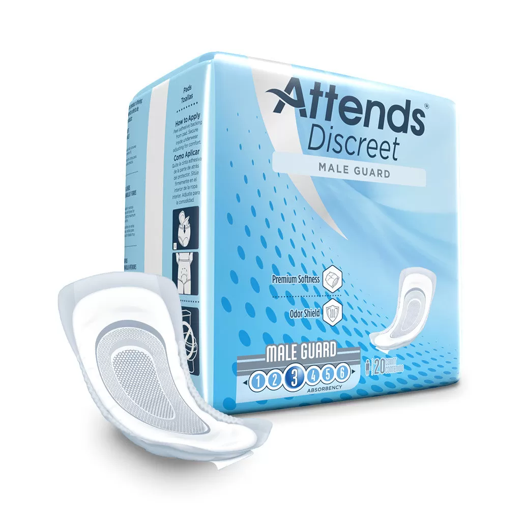 Attends Discreet Men's Guard, Level 3 Absorbency