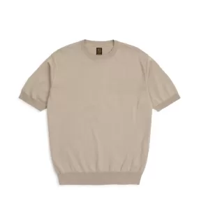 Batoner Sea Island Cotton Knit T-Shirt: Beige