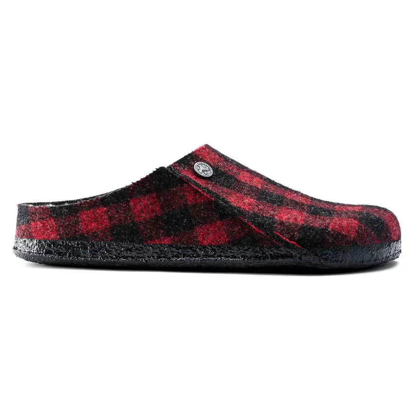 Birkenstock Men's Zermatt Shearling Wool Felt (Plaid Red - Regular Fit)