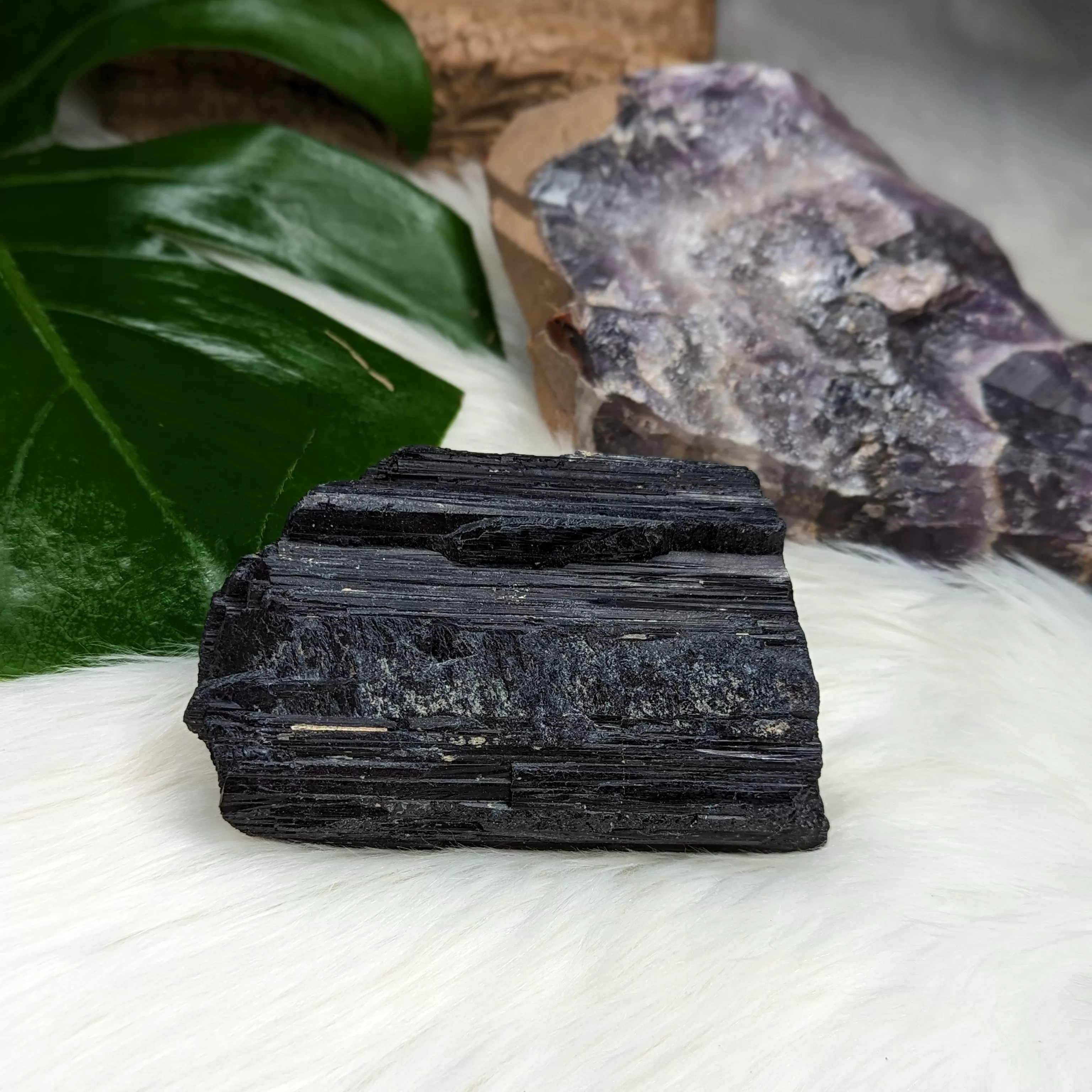 Black Tourmaline Natural Specimen- Large Statement Piece~ Dispels Negativity