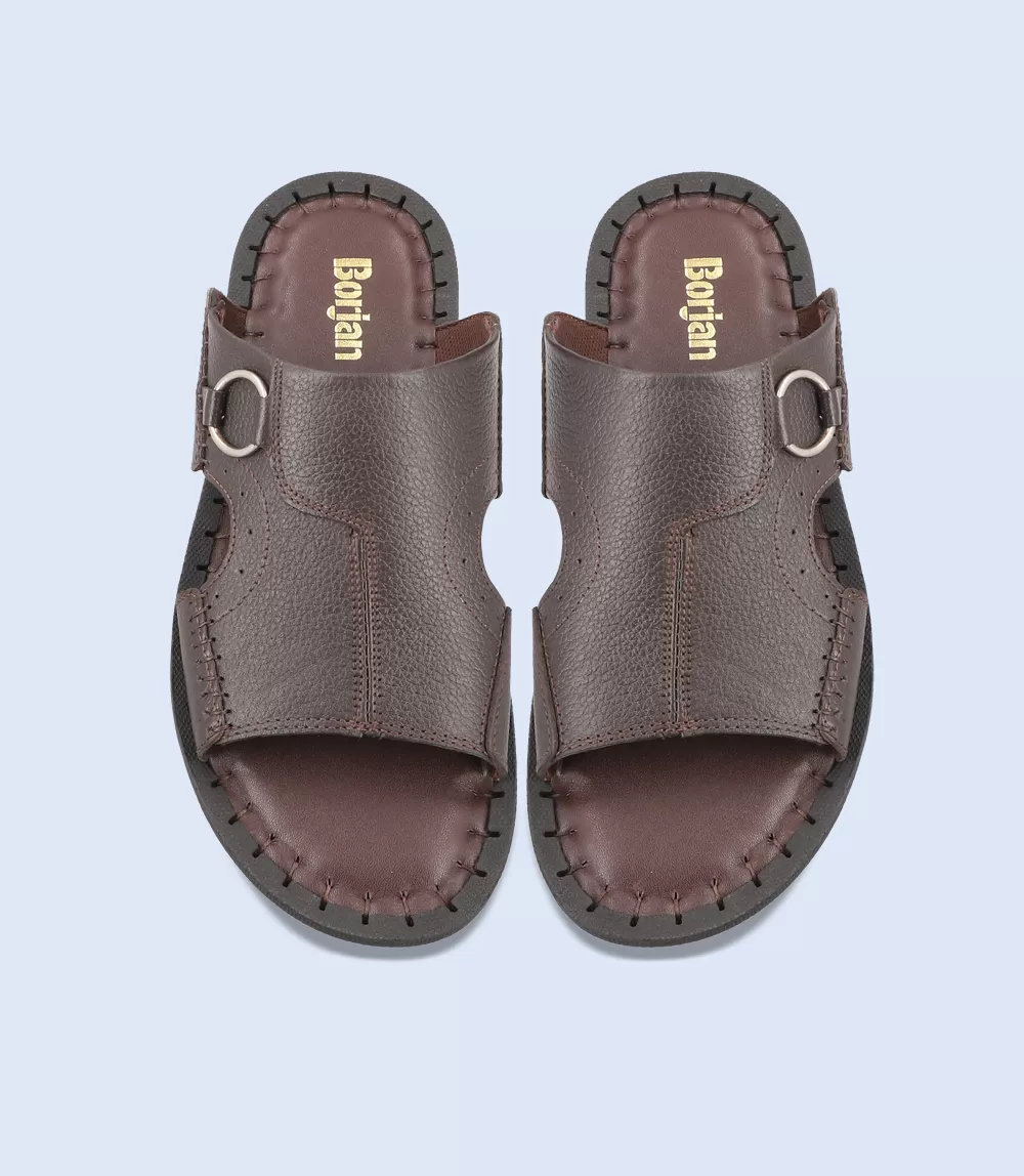 BM4683-BROWN-Men Slipper