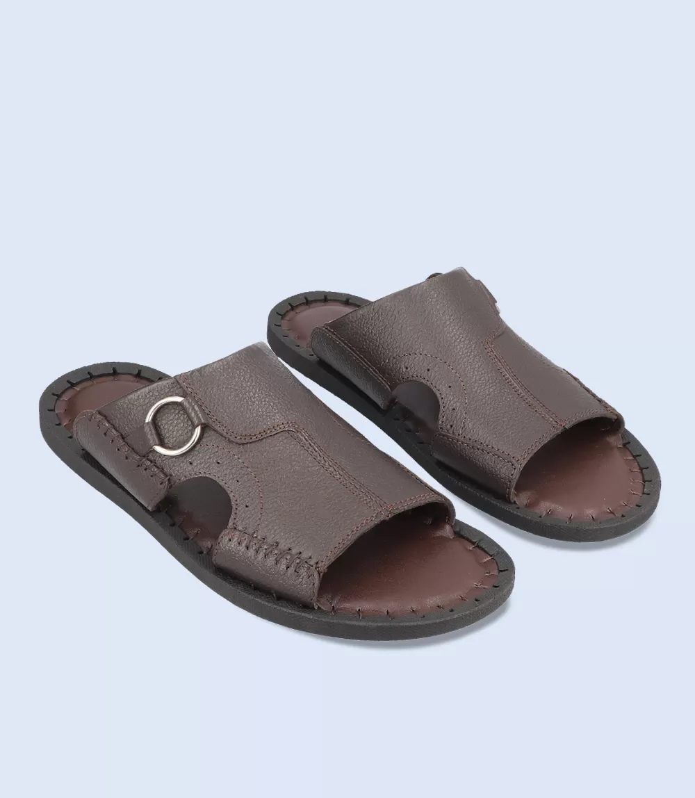 BM4683-BROWN-Men Slipper