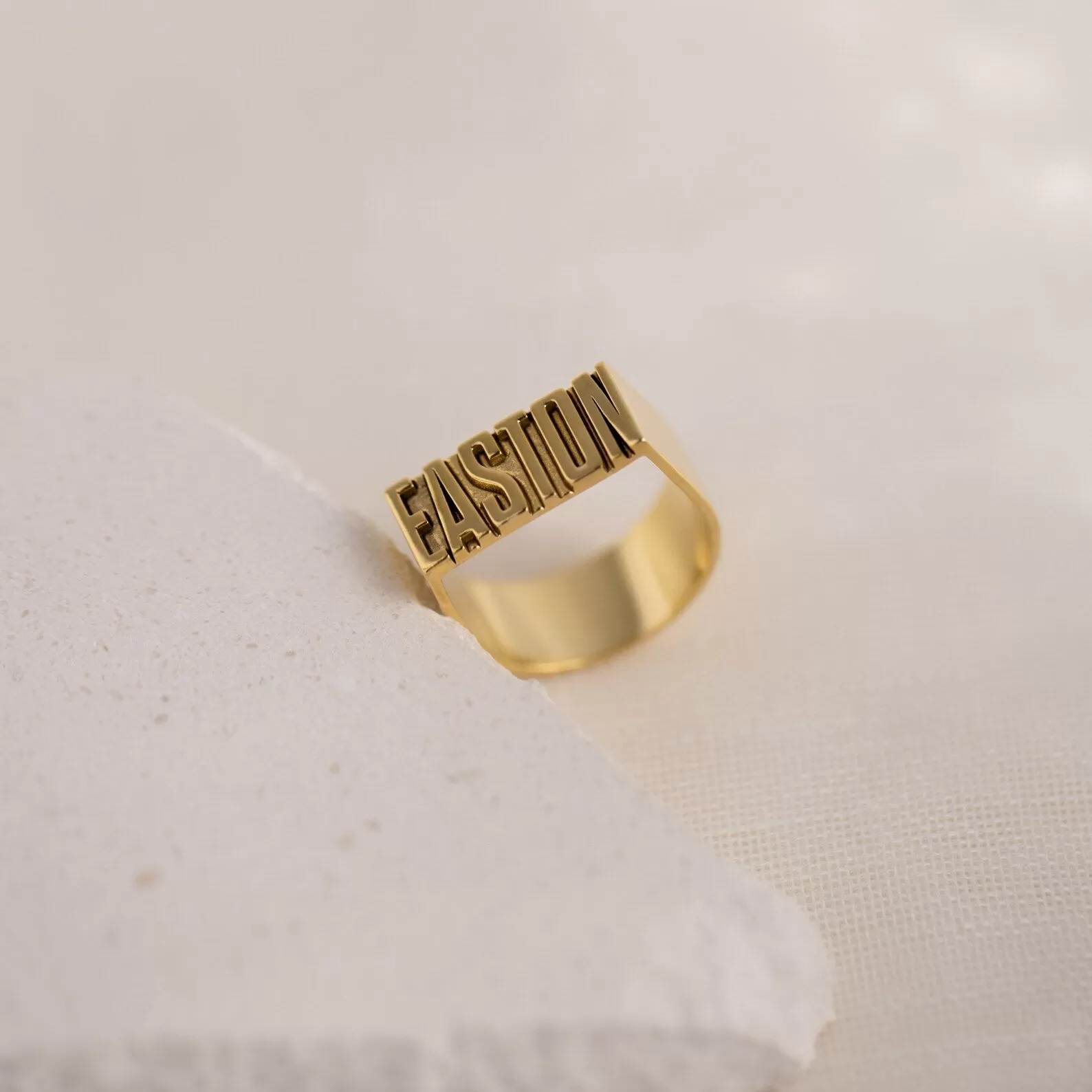 Bold Name Ring