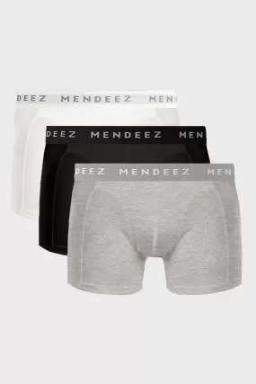 Boxer Briefs - Heather Grey, Black & White Pack Of 3