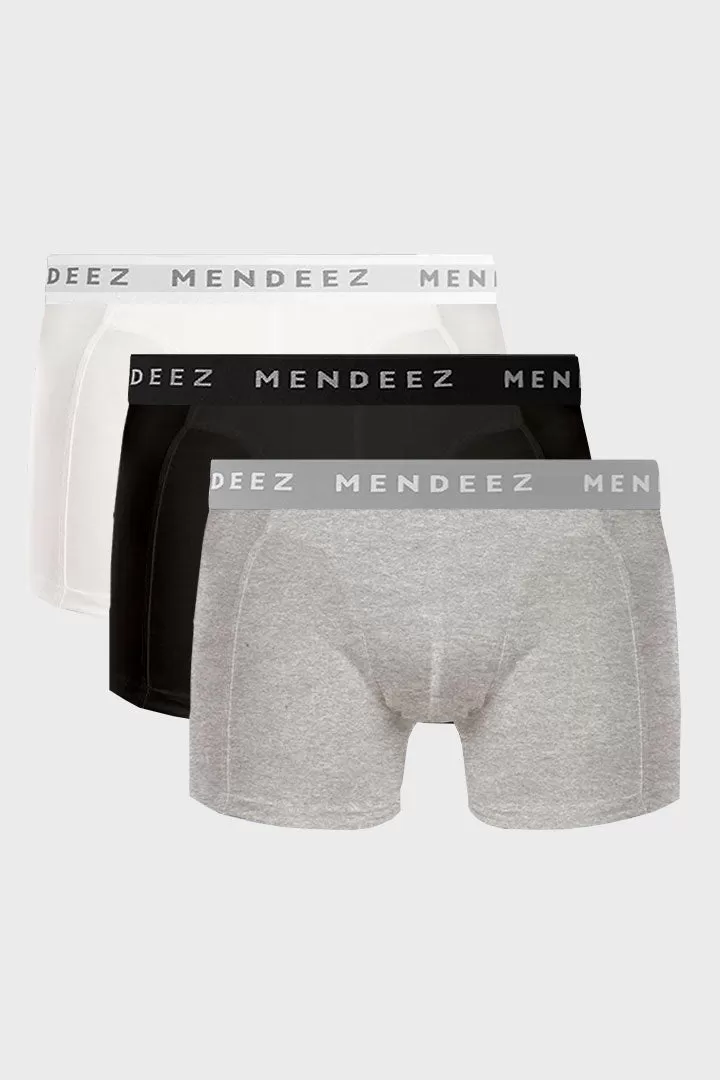 Boxer Briefs - Heather Grey, Black & White Pack Of 3