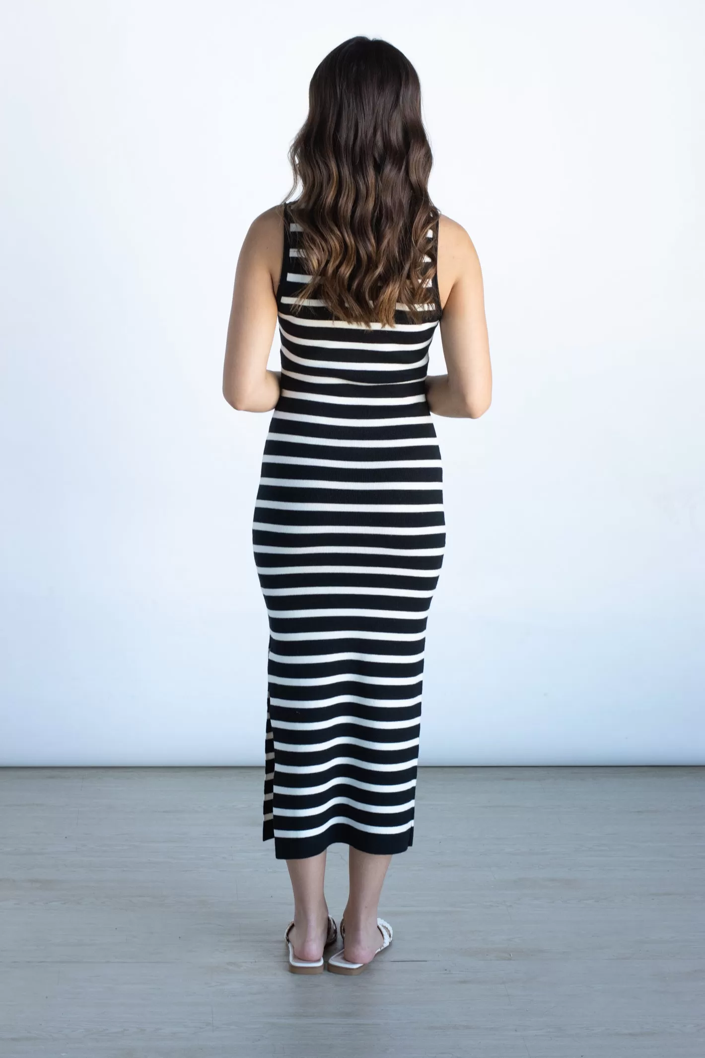 Brings You Back Striped Midi Dress