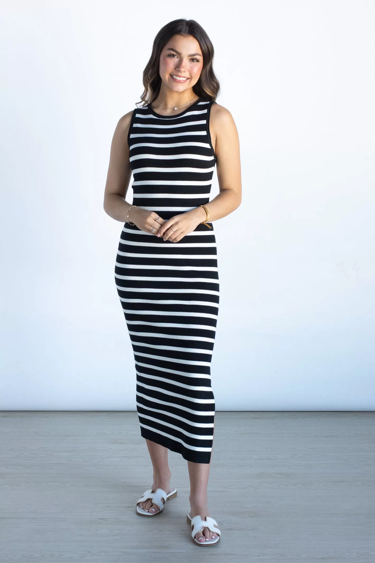 Brings You Back Striped Midi Dress