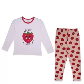 C1773 KUBAO Strawberry walk in Summer 2-Pcs Suit