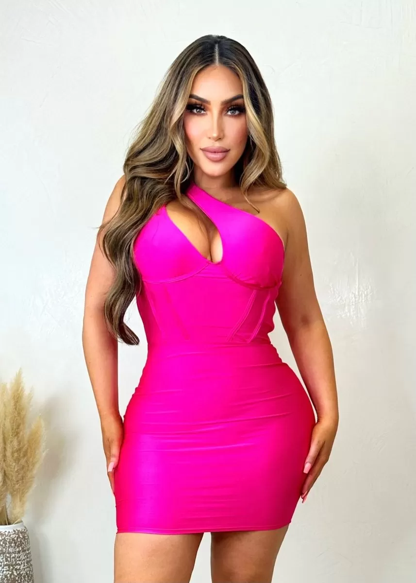 Cameron Dress Hot Pink