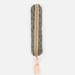 Caroline Gardner Khaki Heart Pencil Case