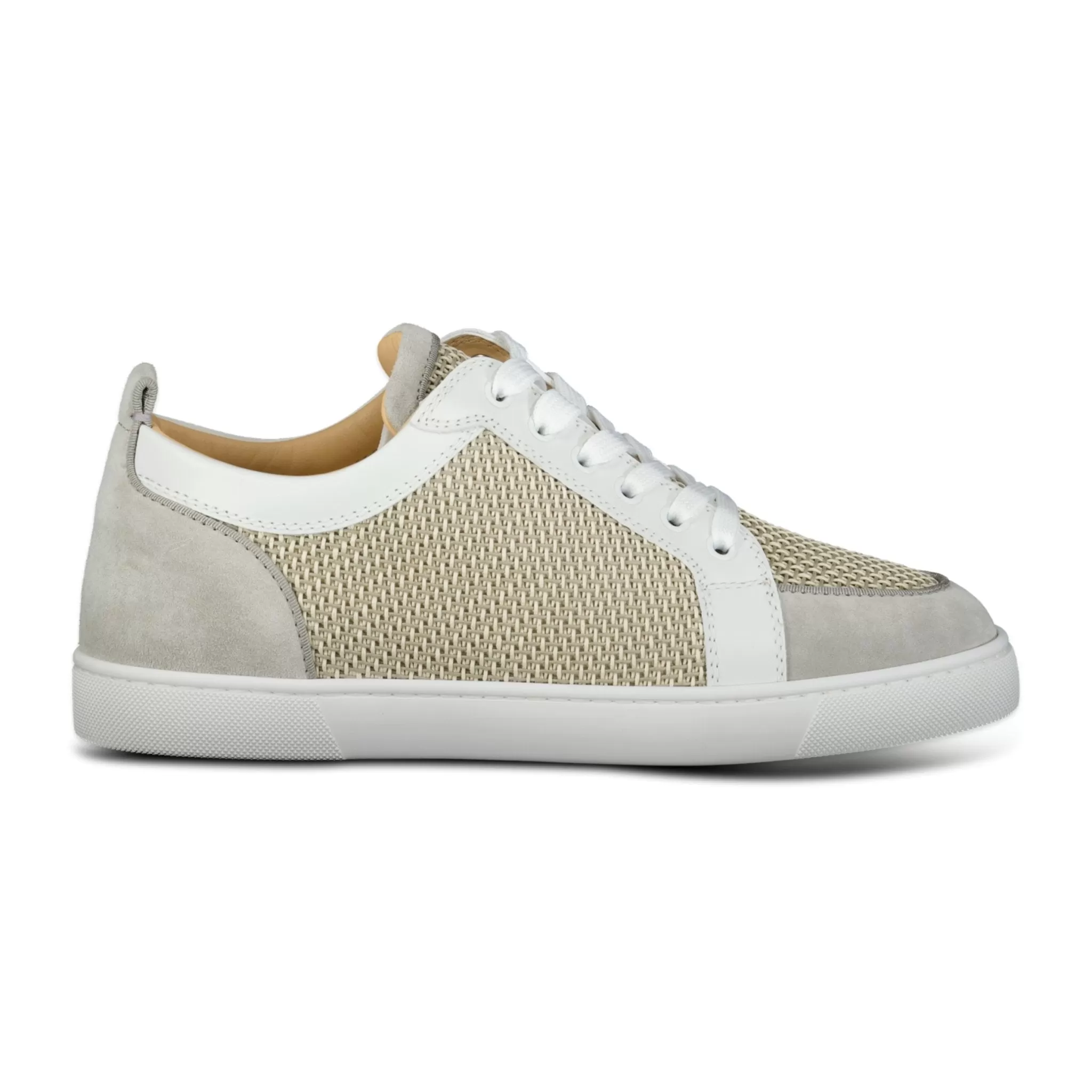 CHRISTIAN LOUBOUTIN RANTULOW PANNELLED TRAINERS WHITE GOOSE