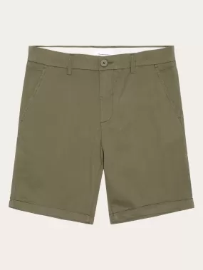 CHUCK regular chino poplin shorts - Burned Olive