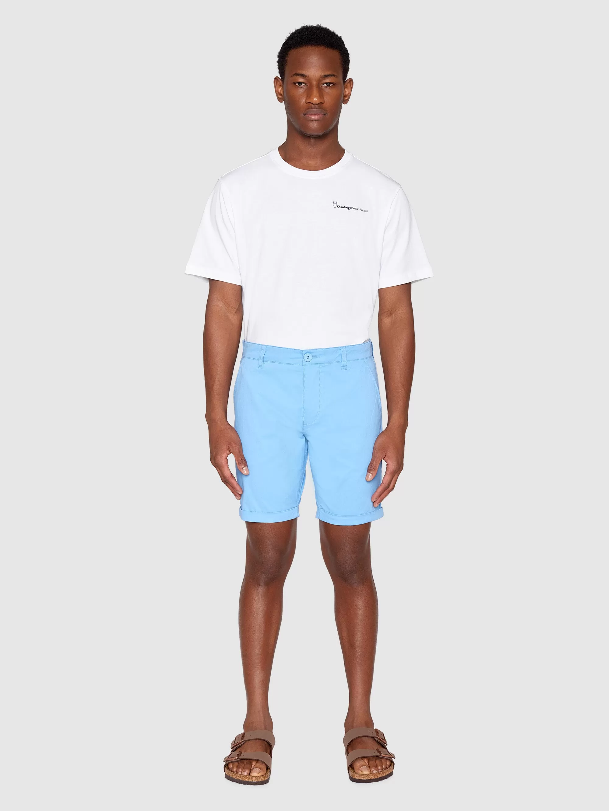 CHUCK regular chino poplin shorts - Dusk Blue