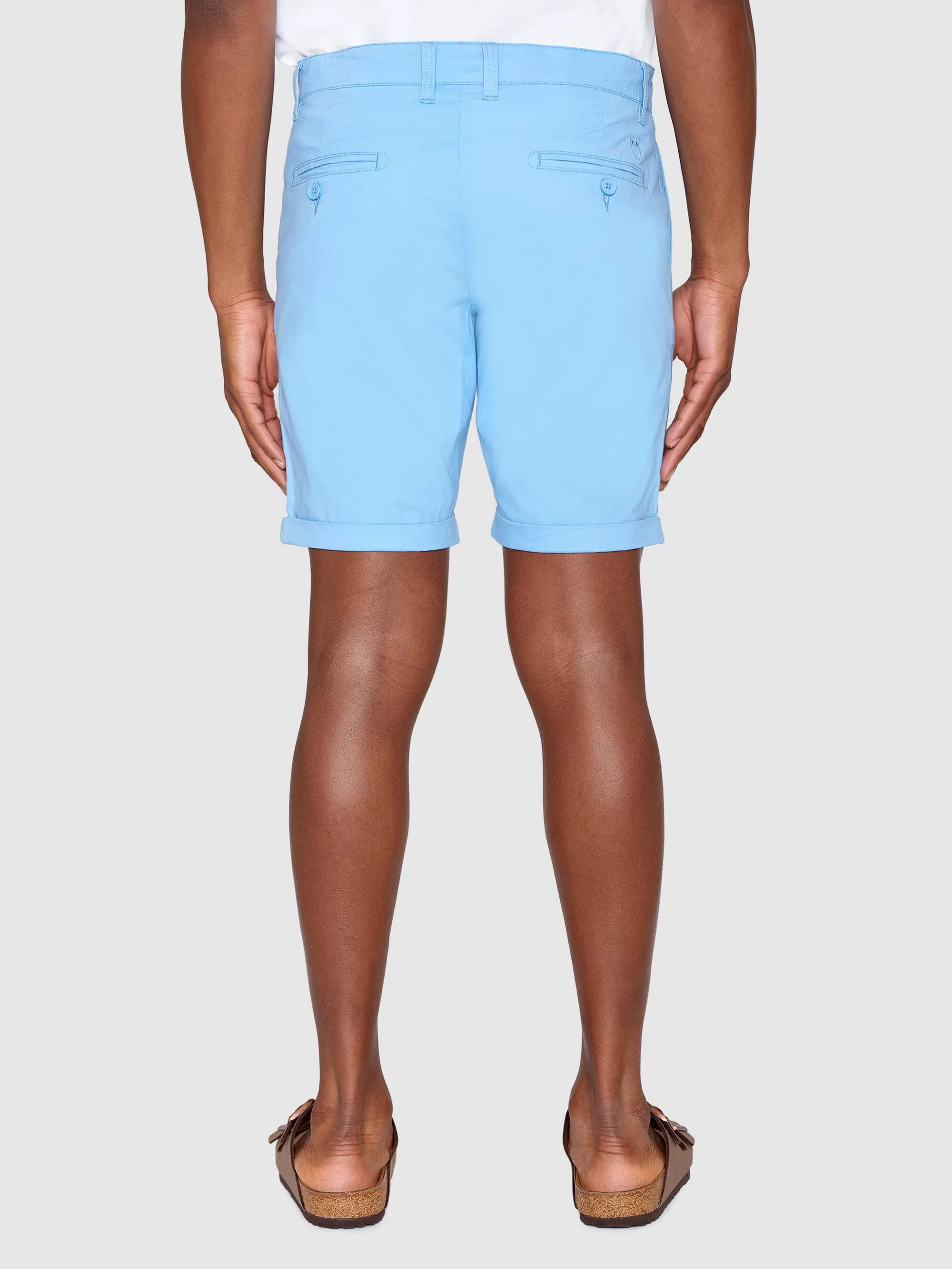 CHUCK regular chino poplin shorts - Dusk Blue