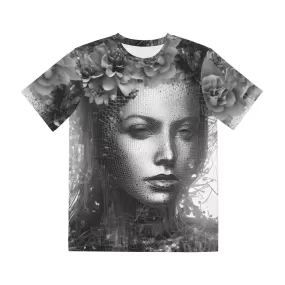 Cyber Matrix Rose Woman B&W Variation - Other Worldly Ethereal Vision Quest Shirt