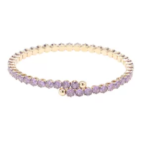 CZ Round Cluster Evening Bracelet