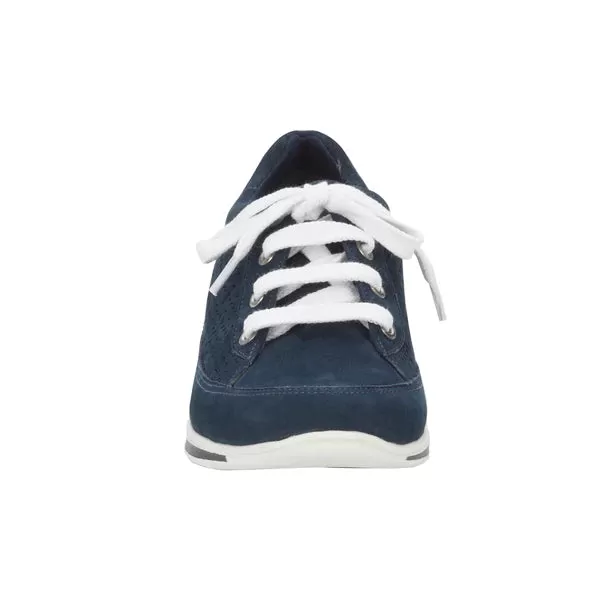 Destin Navy Nubuck Lace Up Casual Shoes