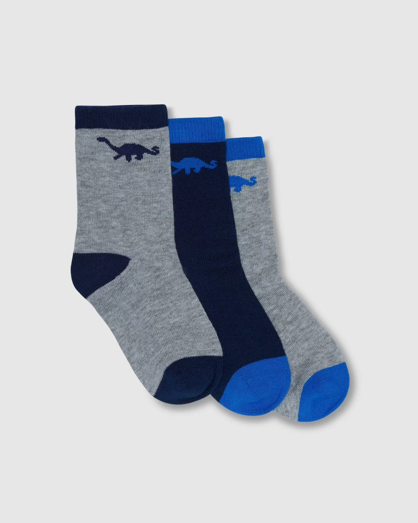 Dinosaur Crew 3 Pack Navy/Grey