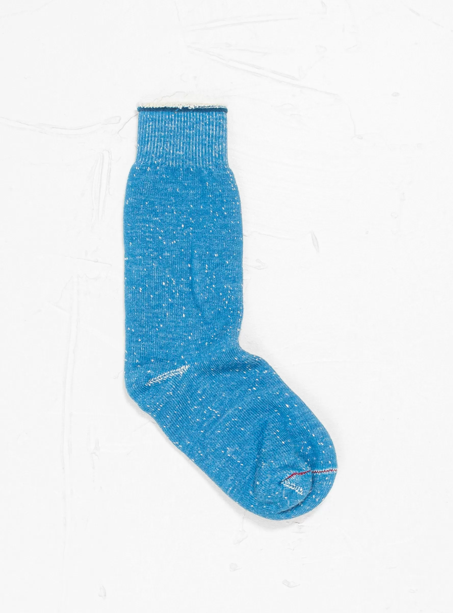 Double Face Merino Wool Crew Socks Blue