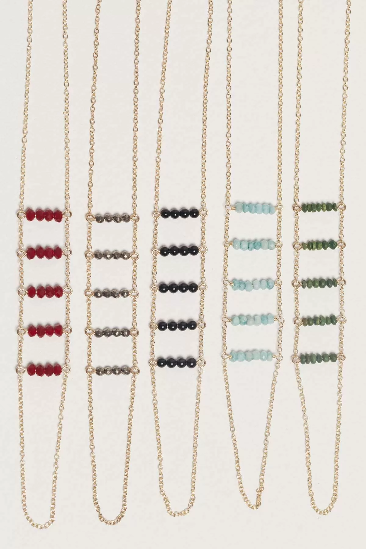 Double Ladders to Bliss Beaded Gemstone Hand Chain