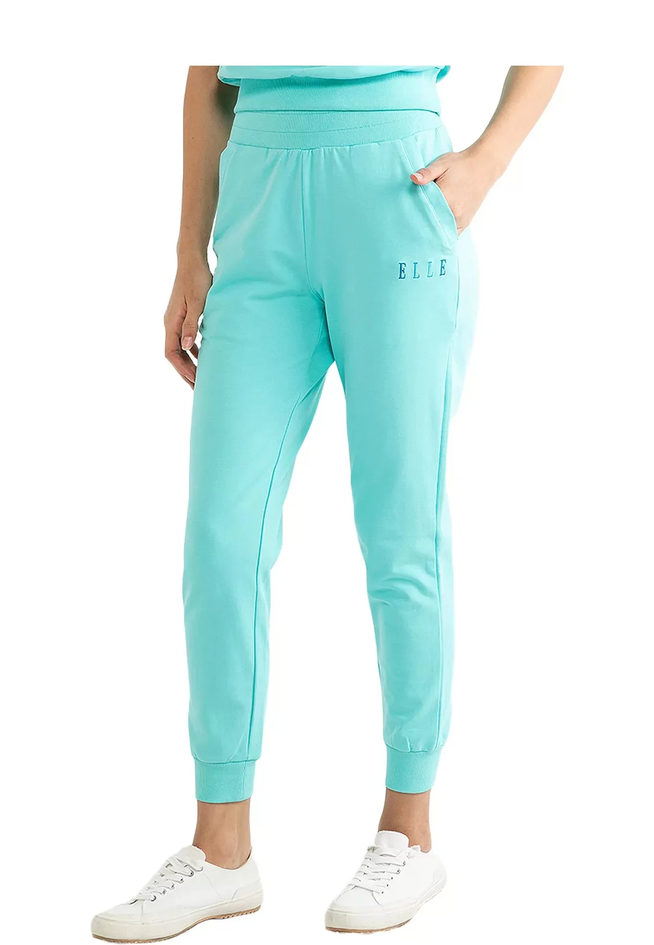 ELLE Leisure Solid Classic Logo Sweatpants