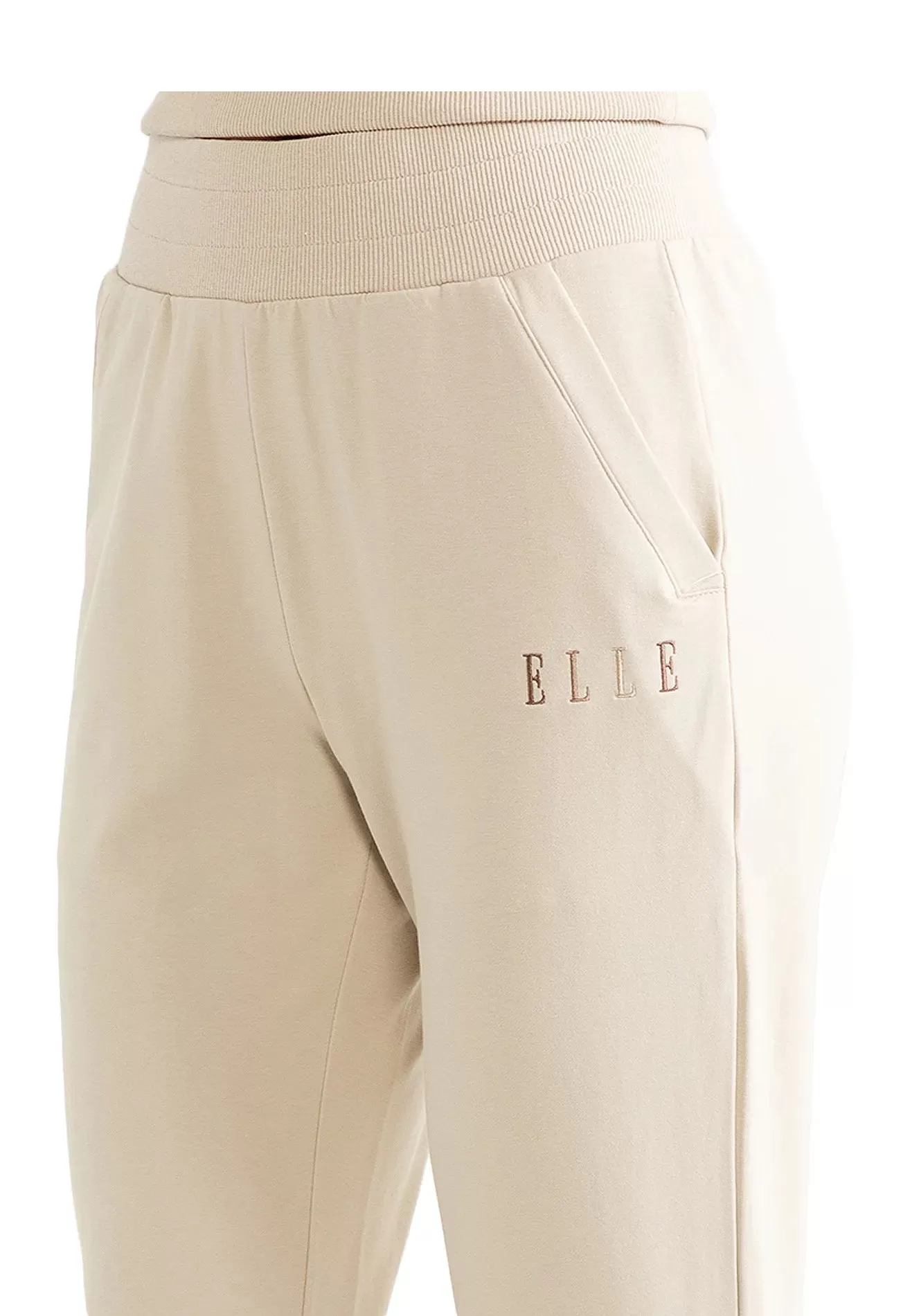 ELLE Leisure Solid Classic Logo Sweatpants