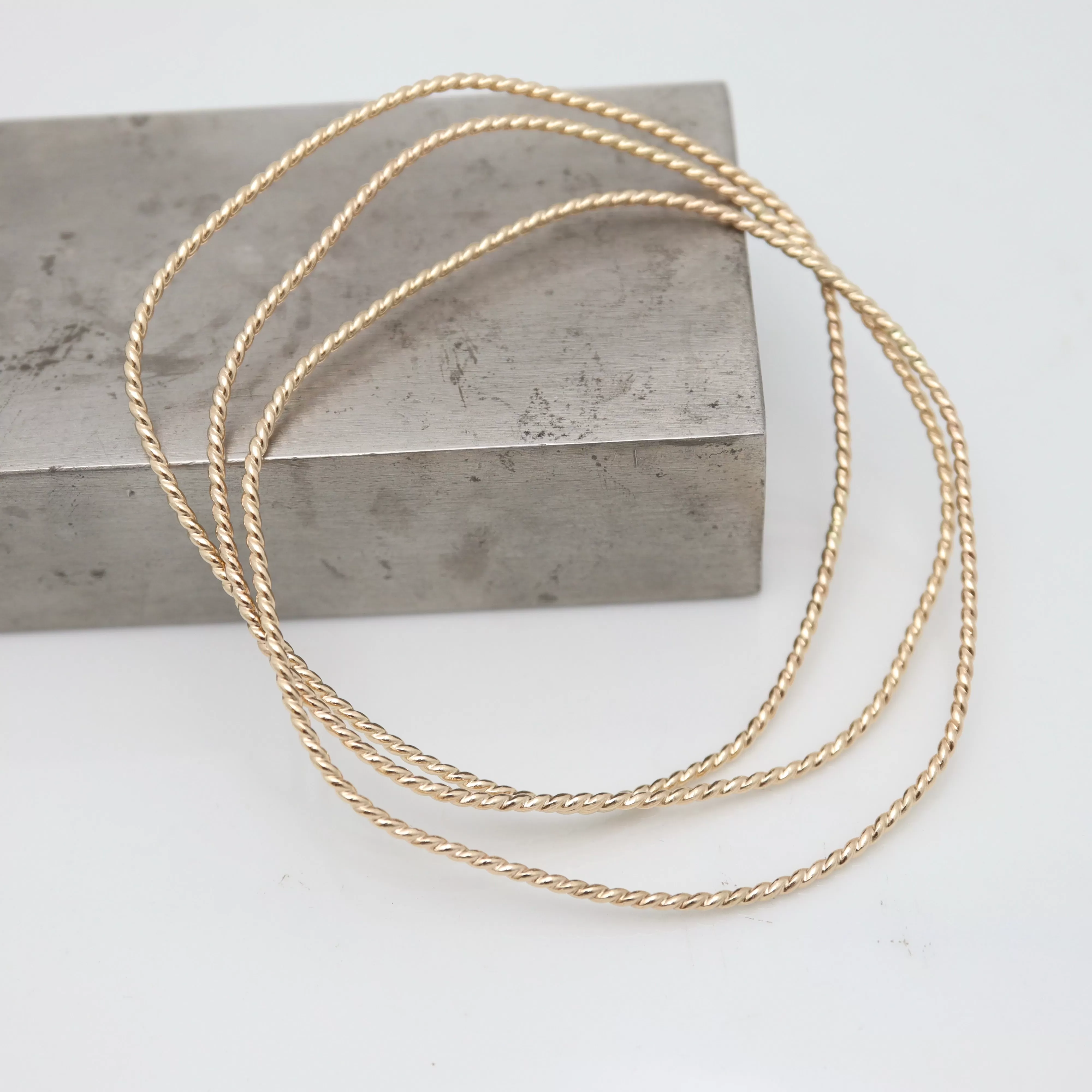 Entwined Collection:  Freeform Gold Bangle