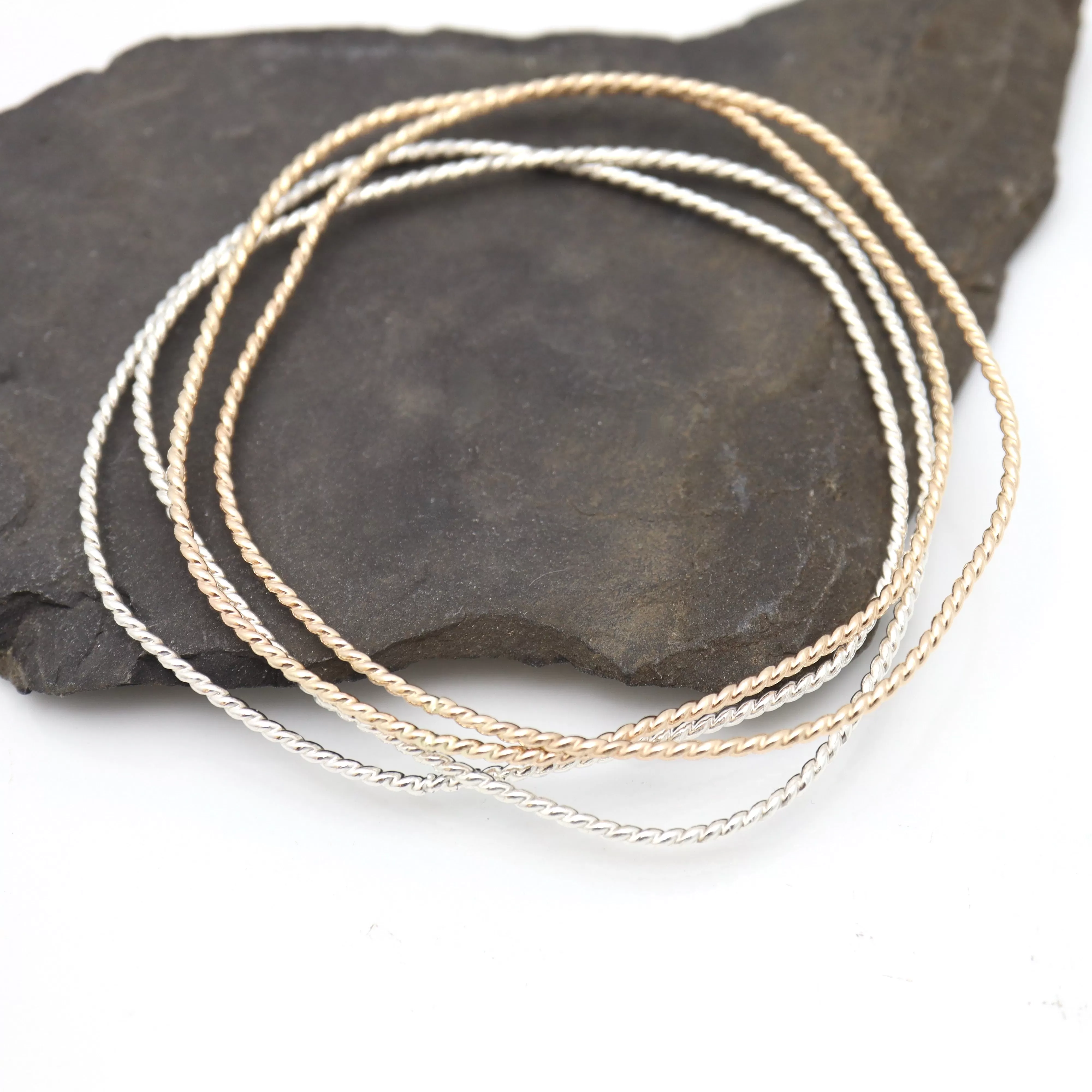 Entwined Collection:  Freeform Gold Bangle