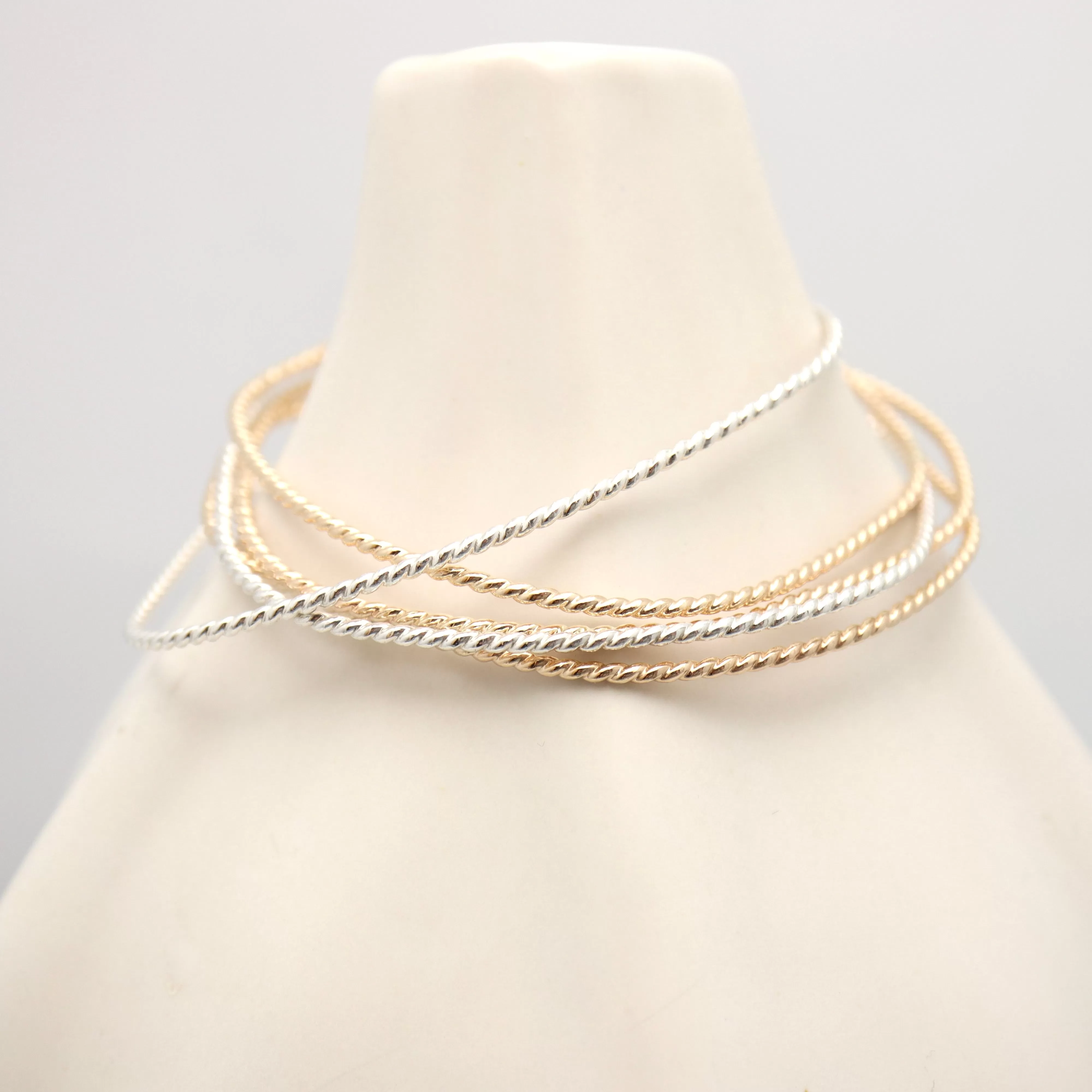 Entwined Collection:  Freeform Gold Bangle