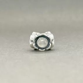 Estate Pandora SS Morning Glory Moonstone Bead Charm