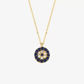 Evil Eye Necklace | 14K Solid Gold