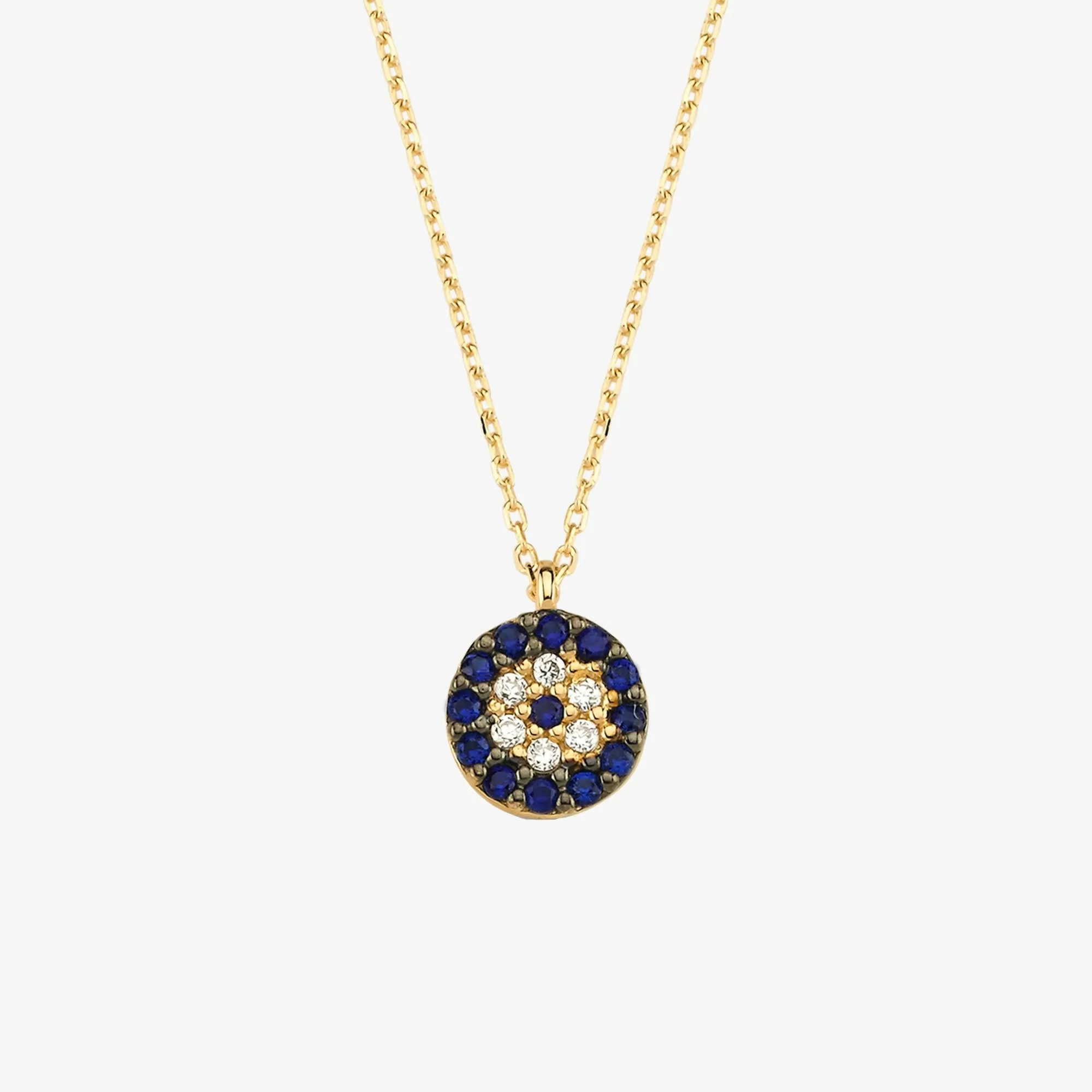 Evil Eye Necklace | 14K Solid Gold