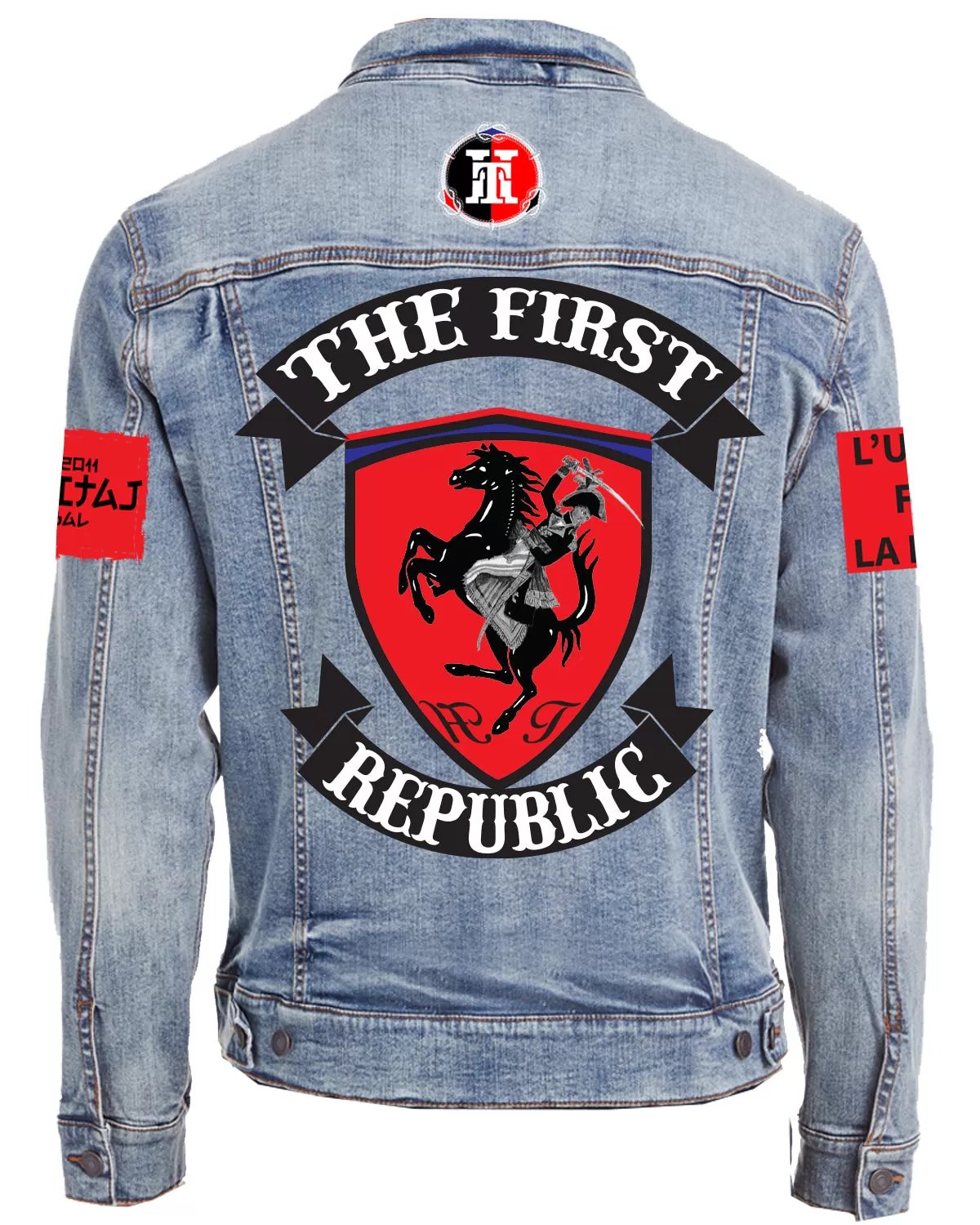 FIRST REPUBLIC SHIELD-DENIM JACKET (UNISEX)-BLEU