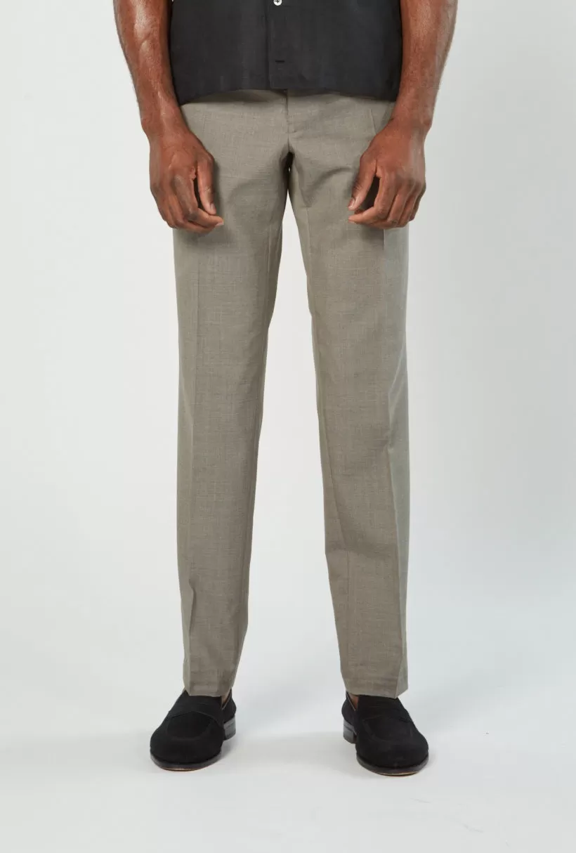 Flight Trouser - Taupe Lightweight Wool