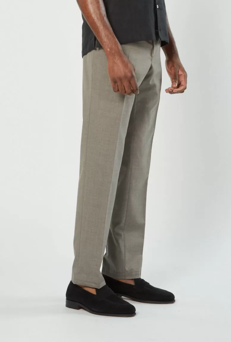 Flight Trouser - Taupe Lightweight Wool